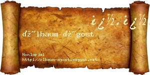 Ölbaum Ágost névjegykártya
